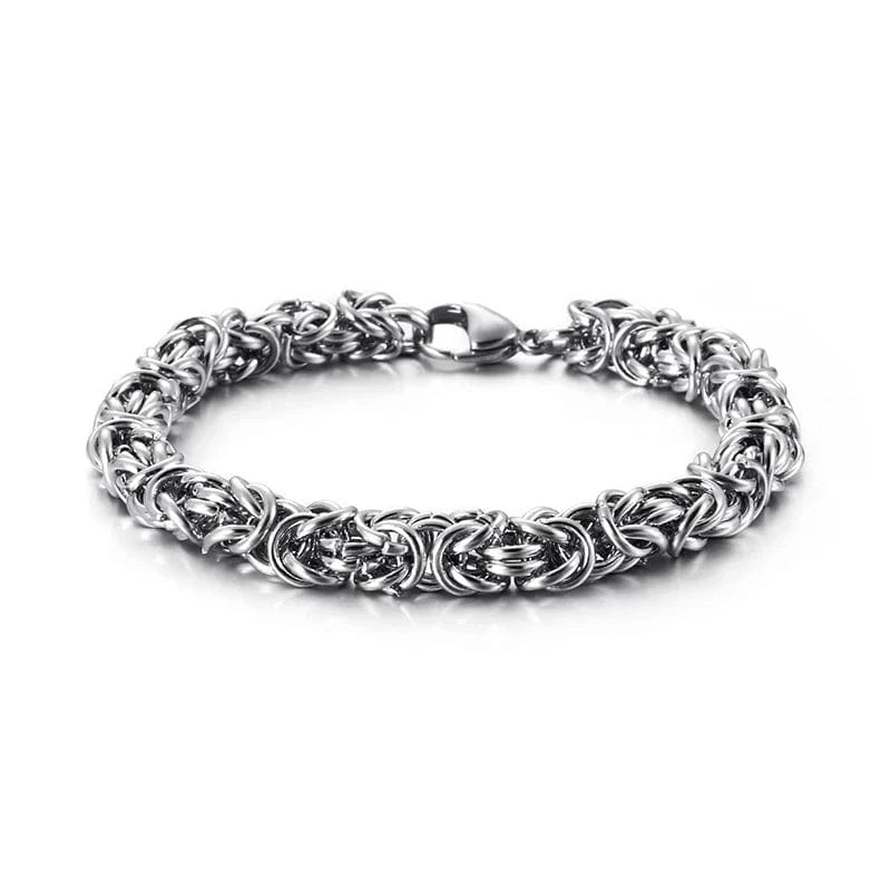 Link Chain Men's Handmade Stainless Steel Mesh Chain Bracelet - Durable & Stylish Silver/3 / 24cm Unique Leather Bracelets