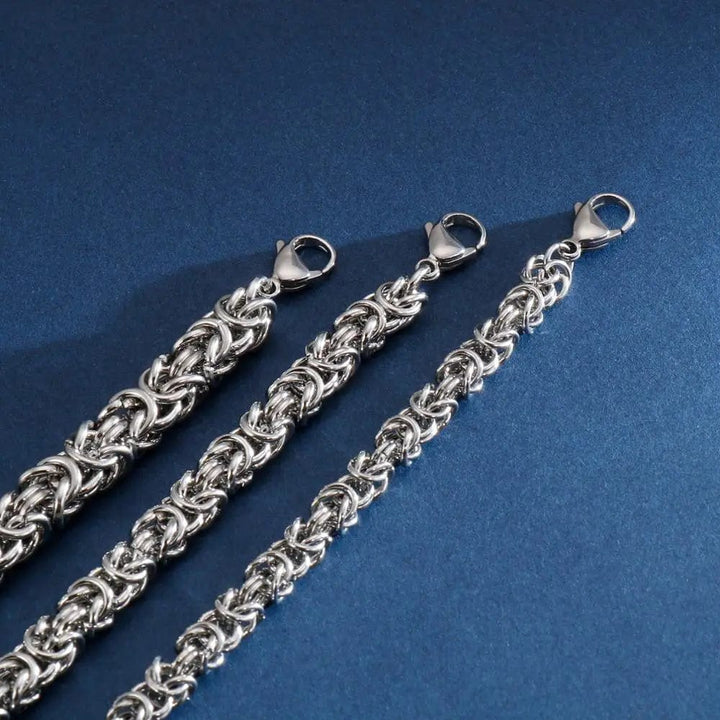 Link Chain Men's Handmade Stainless Steel Mesh Chain Bracelet - Durable & Stylish Unique Leather Bracelets