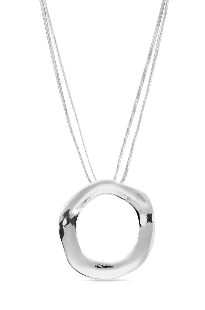 Necklaces Open Circle Statement Necklace by Ettika Silver/Plated / One Size Ettika